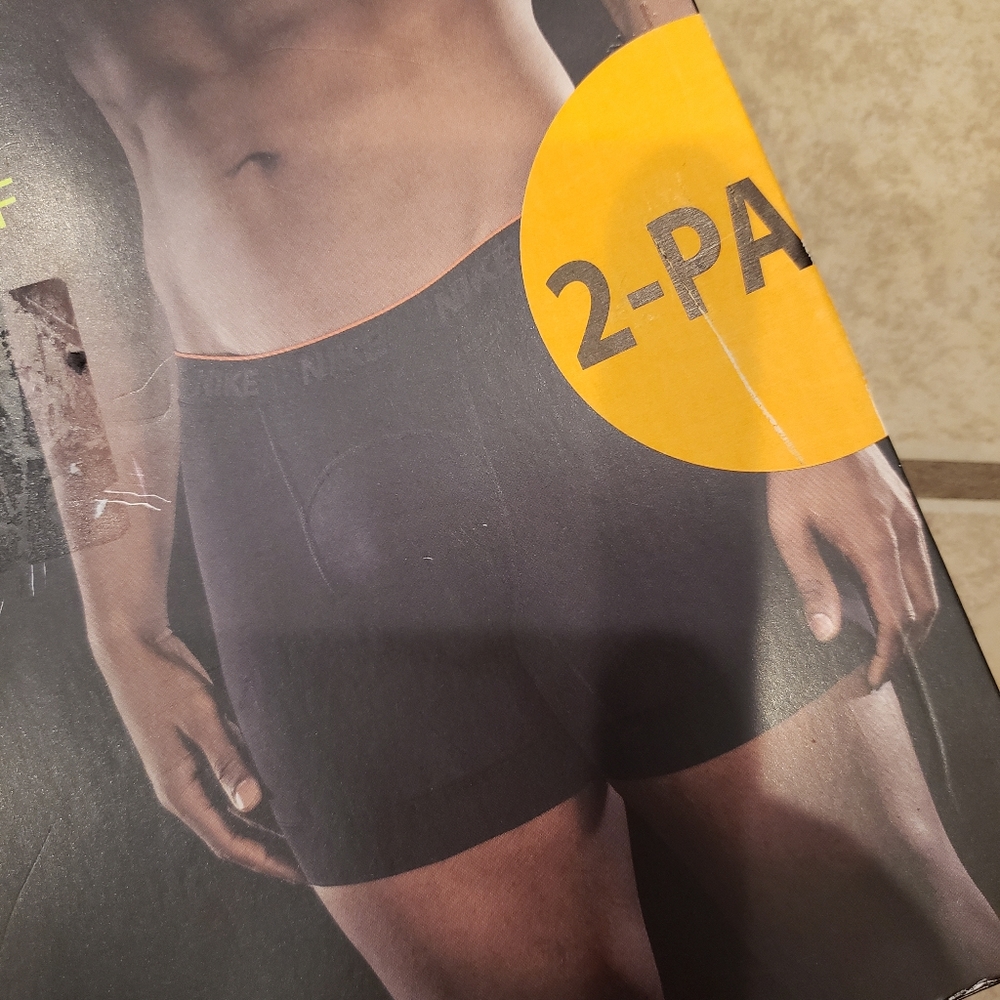 Nike anti order Dryi-Fit Grey Gray Boxers 2XL 2-Two Pack